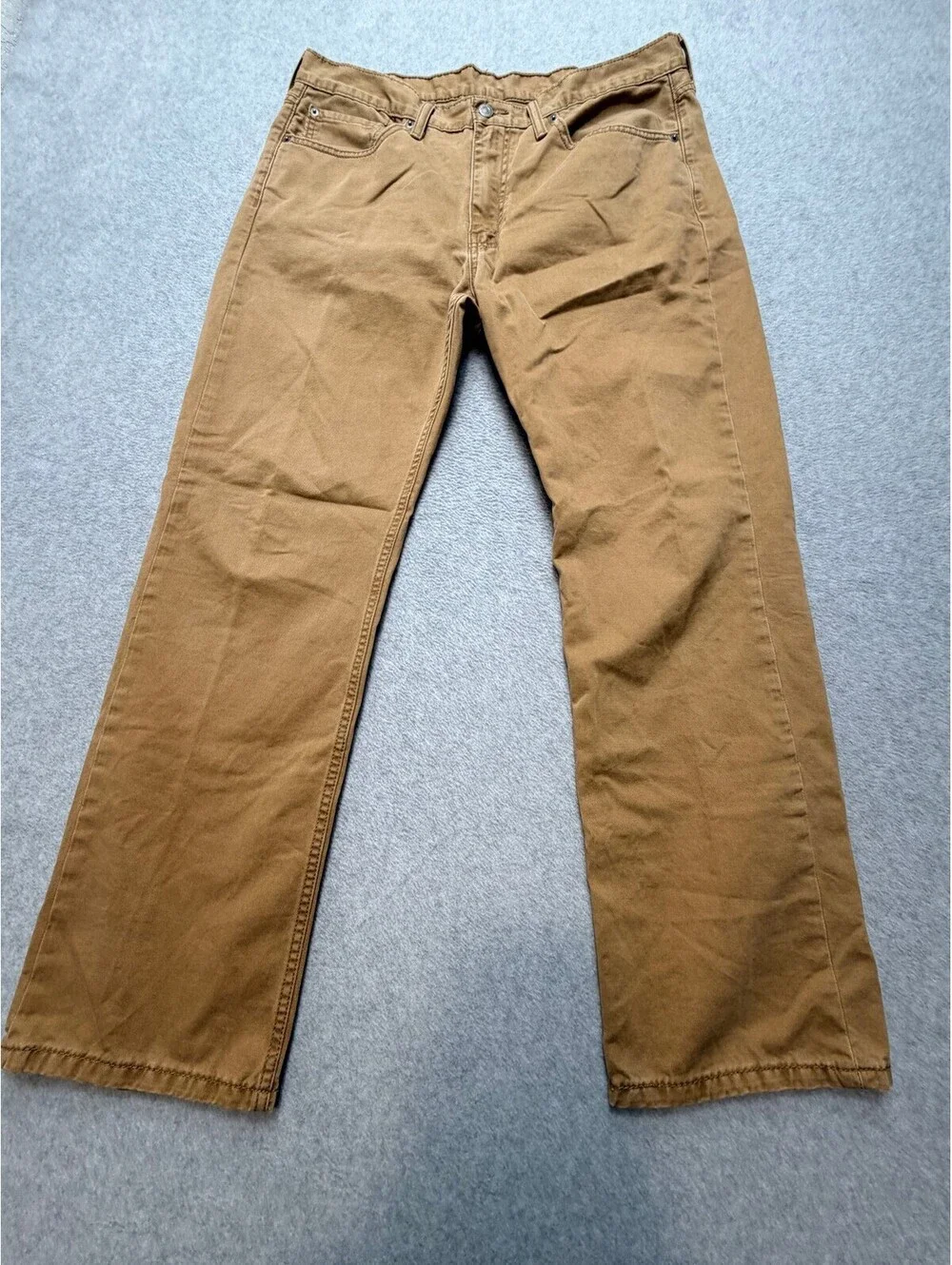 Levis Mens 514 Straight Leg Chino Pants W36 L30 Brown Casual Workwear Cotton